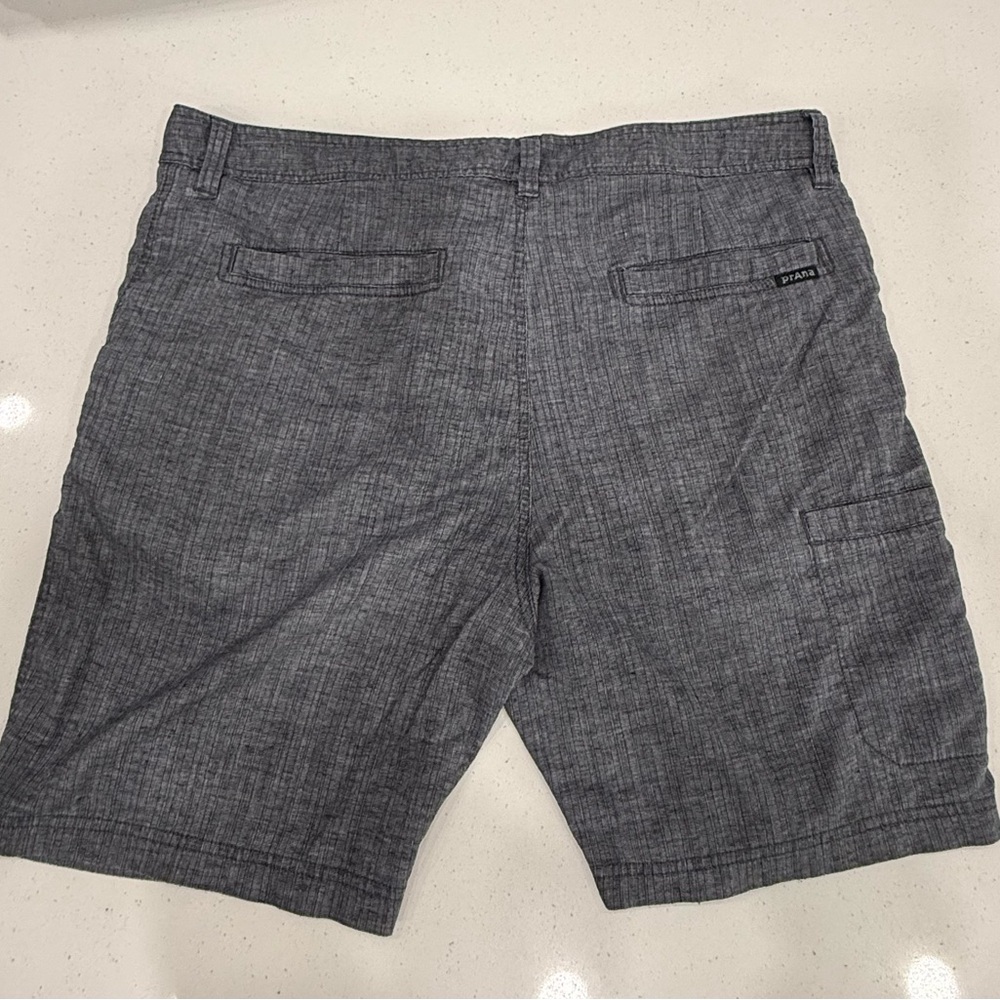 Prana Men's Charcoal Gray Flat Front Shorts - Picture 5 of 5